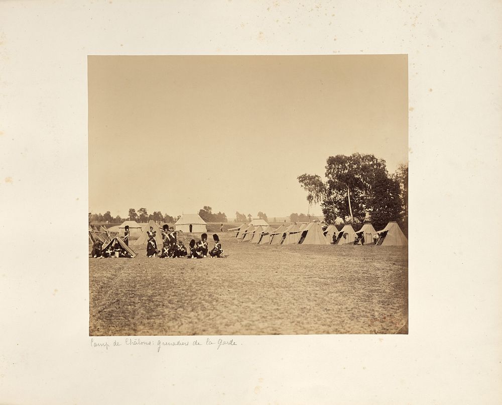 Camp de Châlons: Grenadiers of the Imperial Guard. by Gustave Le Gray