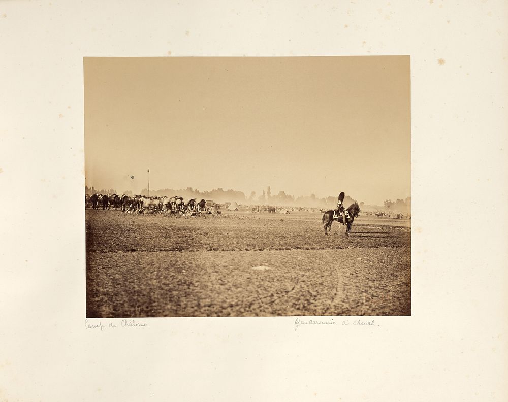 Camp de Châlons: Encampment scene. by Gustave Le Gray