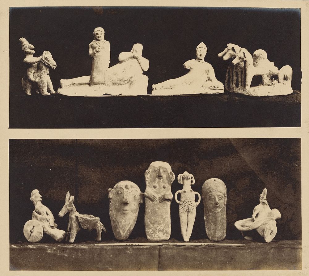 Rude Figures in terracotta; including grotesque Riders and Charioteers, and images of Aphrodite (Mylitta or Astarte) and…
