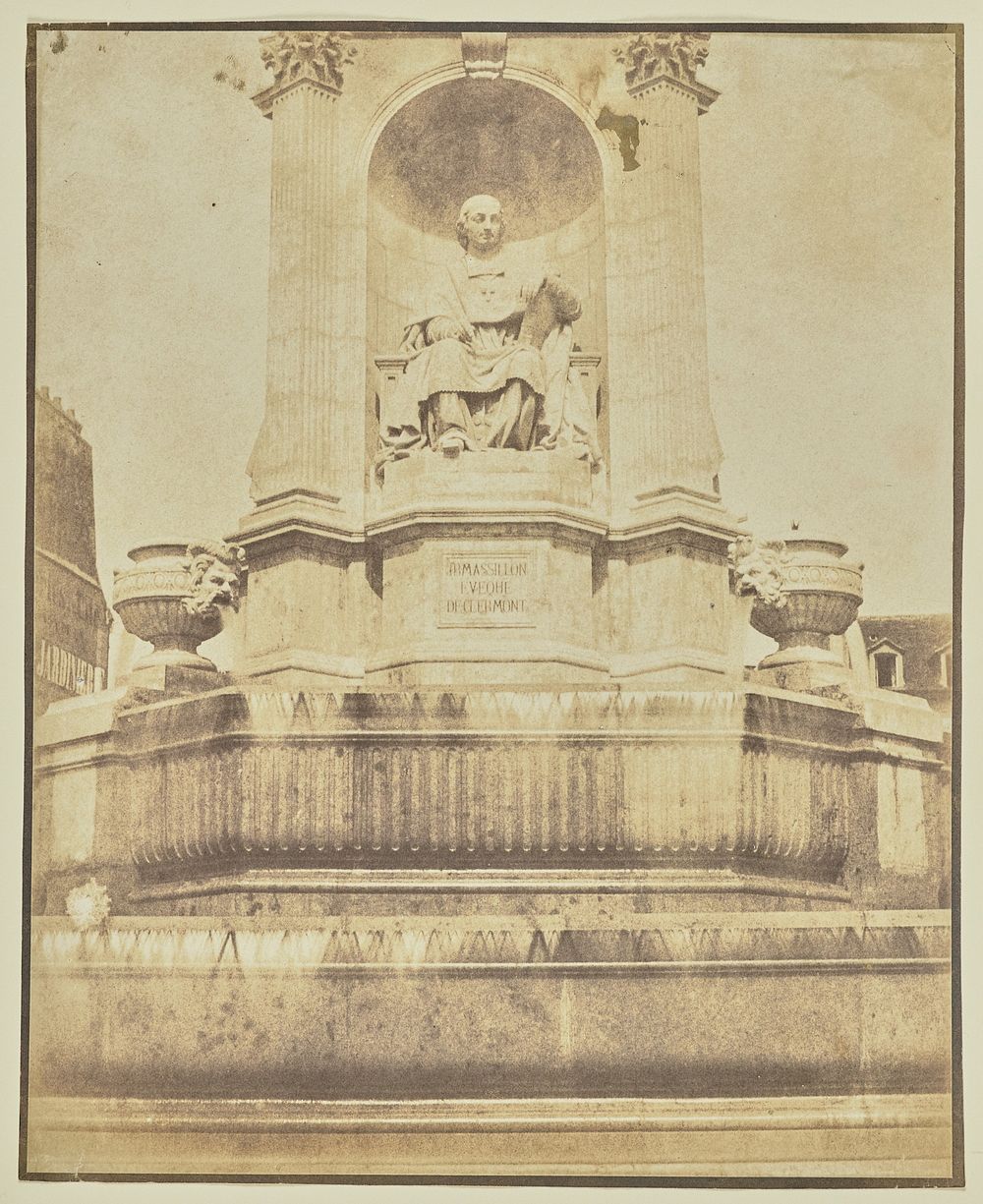 La Fontaine des Quatre Evêques: Massilon, Fléchier, Fénelon et Bossuet, Place St. Sulpice, Paris by Hippolyte Bayard