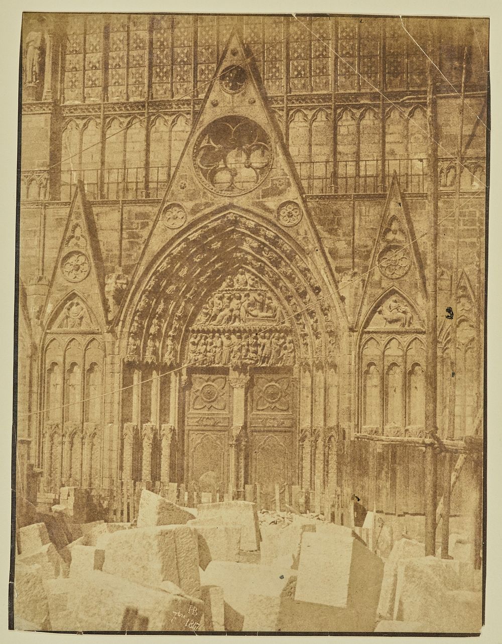 Saint-Étienne portal, Notre-Dame by Hippolyte Bayard