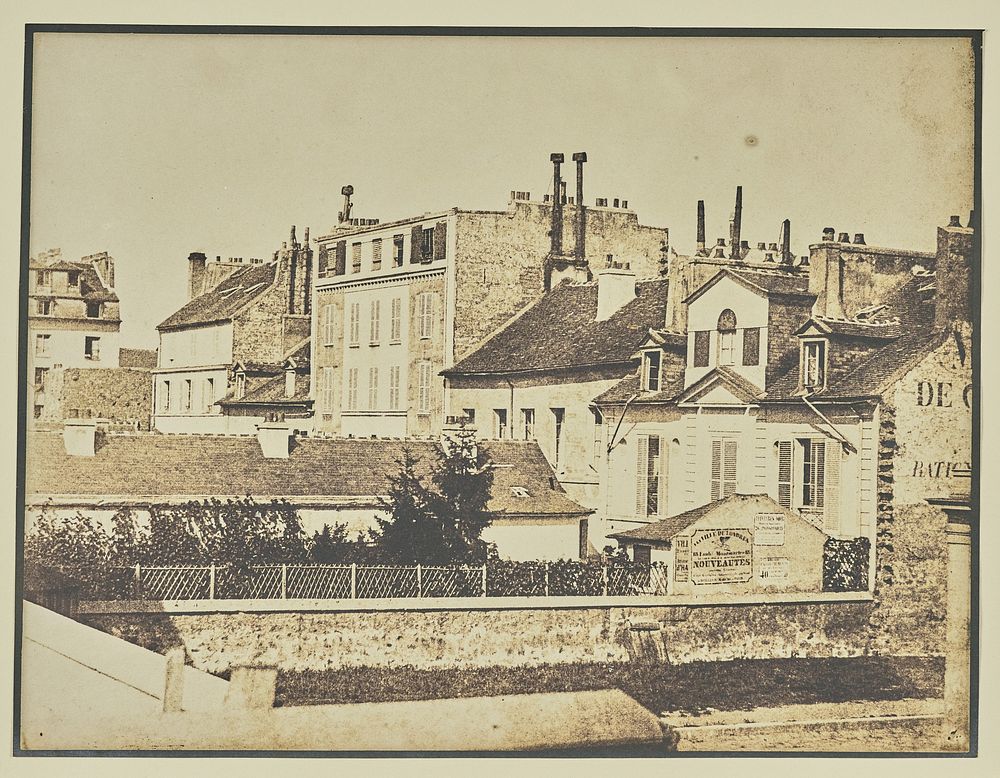 Rooftops and houses, Batignolles by Hippolyte Bayard