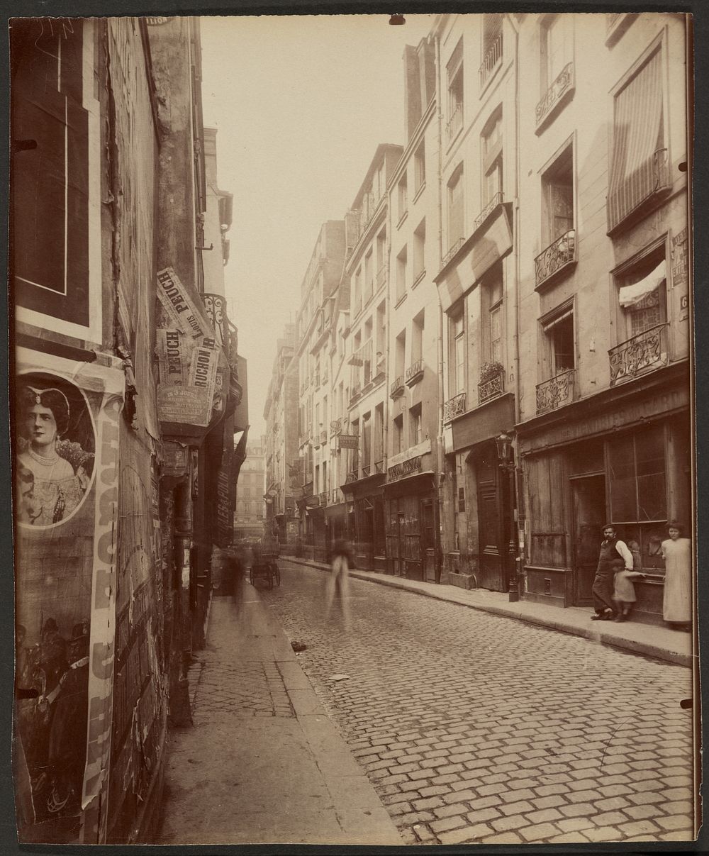 Les Maisons de la rue Grenier St. Lazare 4, 6, 8 by Eugène Atget