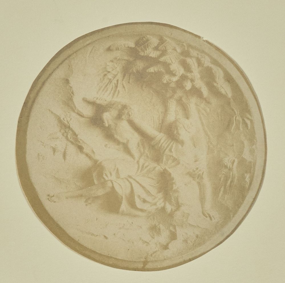 Bas relief of reclining figure by Hippolyte Bayard