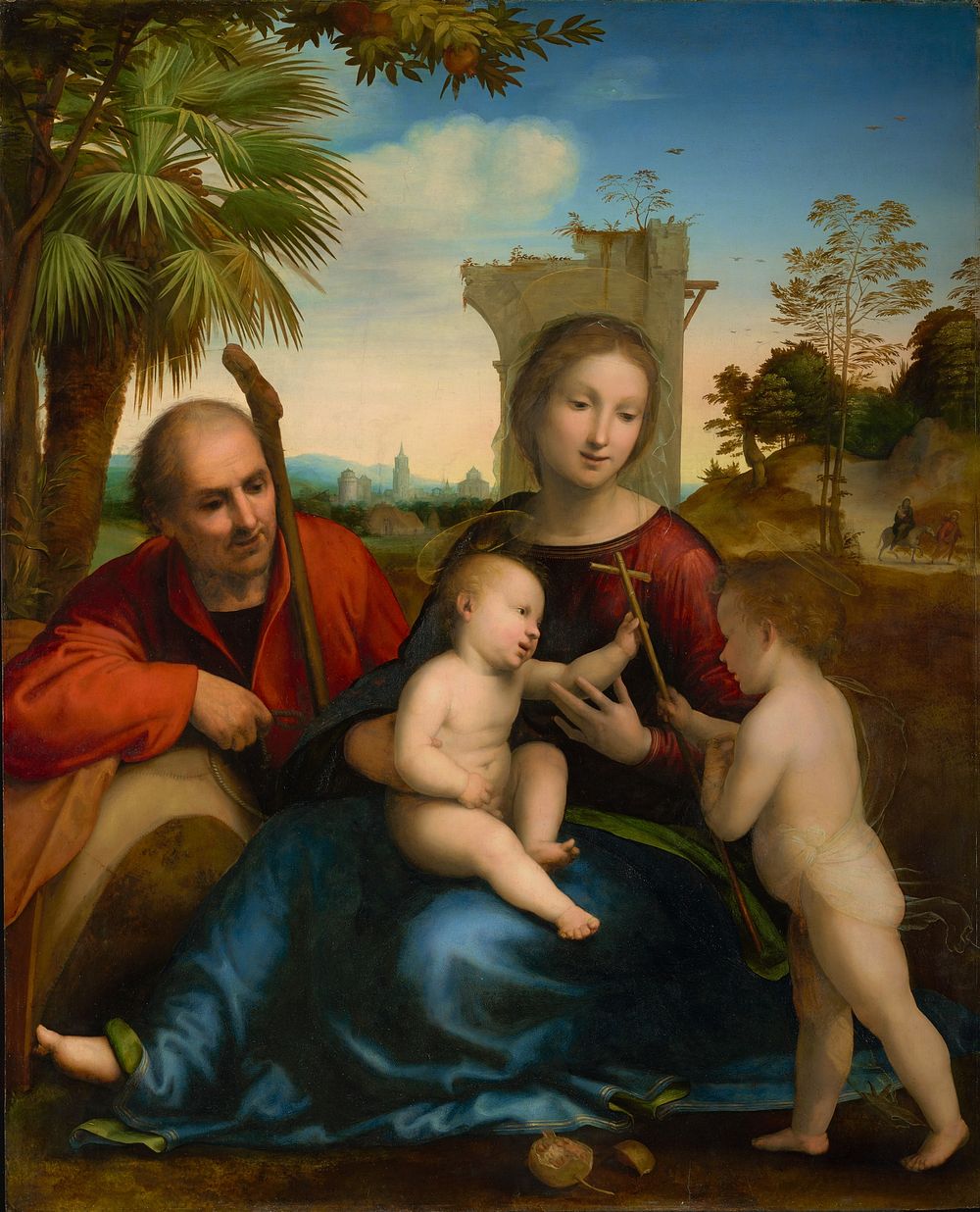 The Rest on the Flight into Egypt with Saint John the Baptist by Fra Bartolommeo Baccio della Porta