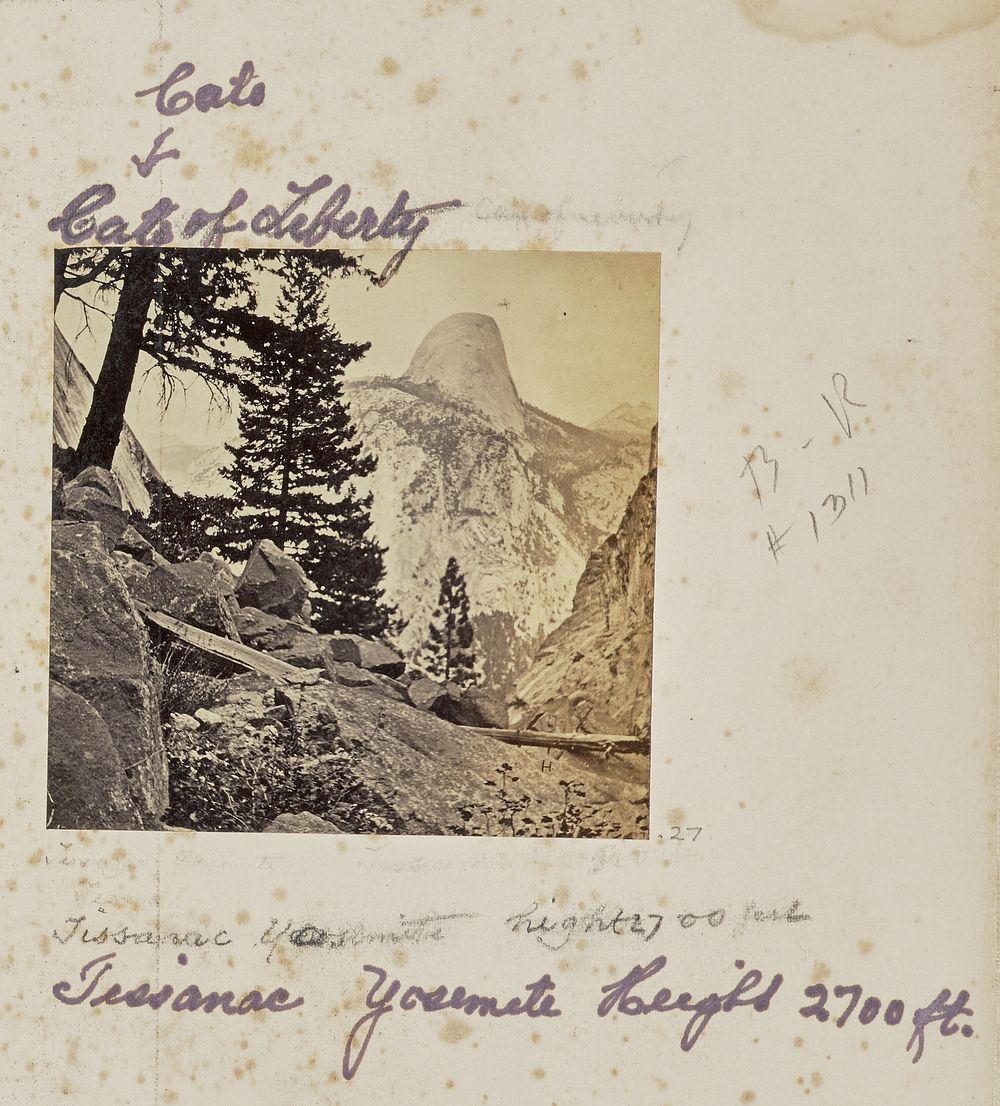 Tissanac Yosemite Height 2700 Feet by Eadweard J Muybridge