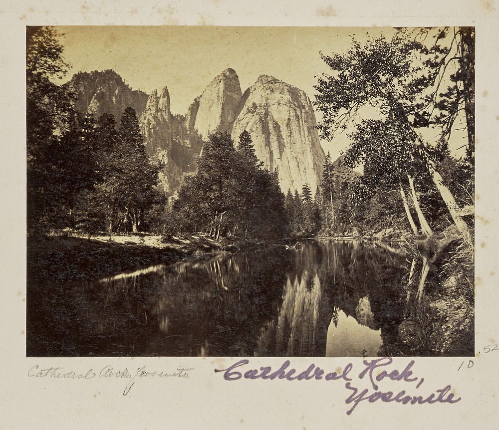 Cathedral Rocks, 2600 feet, Yosemite Valley, Mariposa County, CAL. (no. 1008) by Carleton Watkins