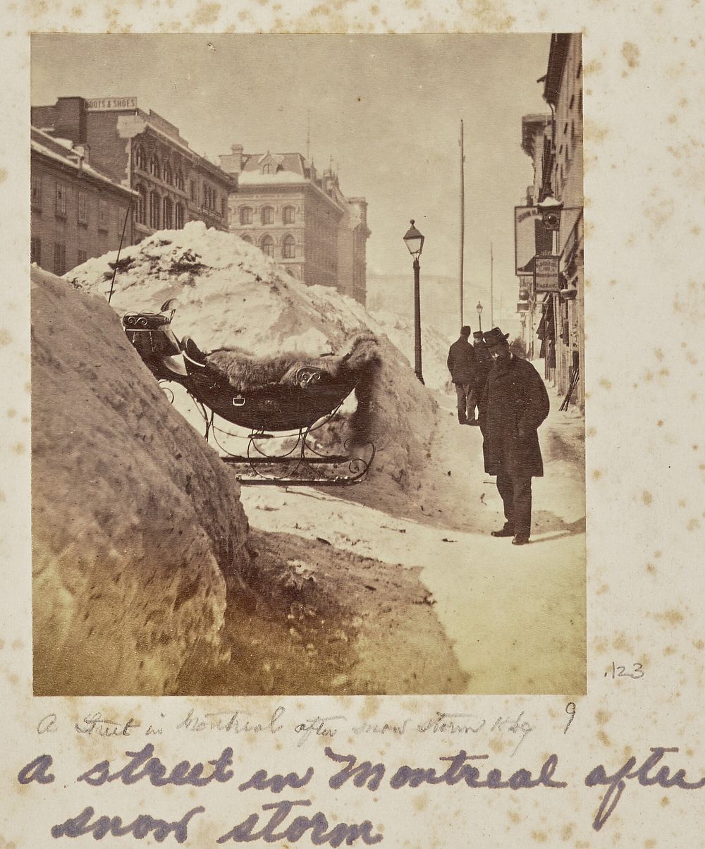A Street on Montreal after Snow Storm 1869 by Alexander Henderson