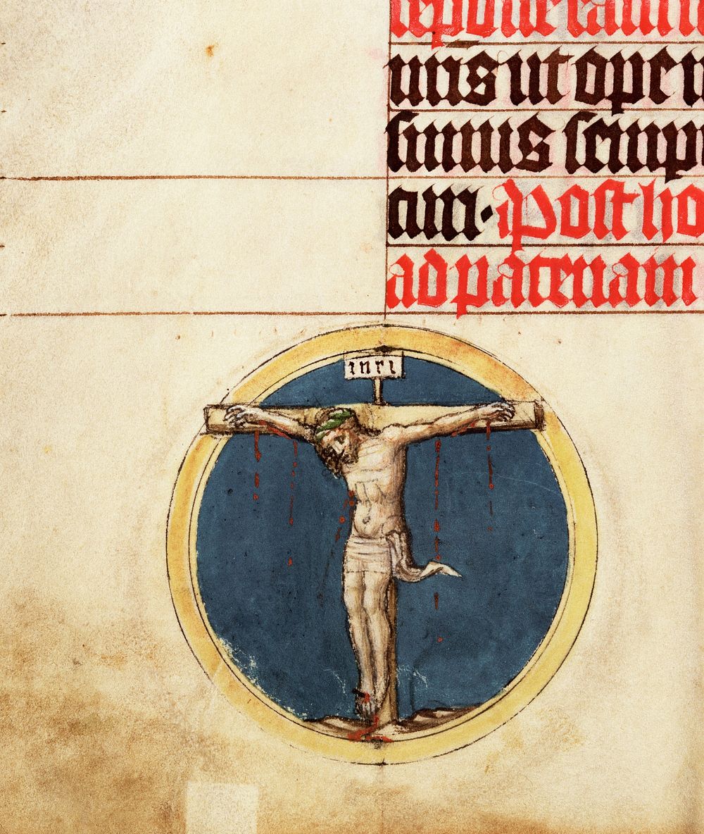 Small roundel with the crucified Christ by Master Michael
