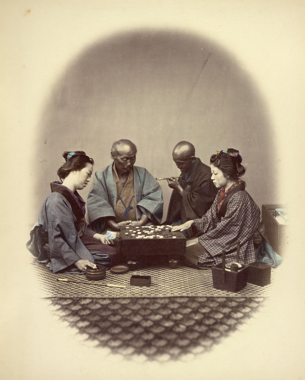 Japanese Playing Goobun by Felice Beato