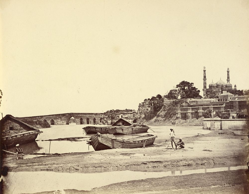 The Stone Bridge, and Our New Fortifications, Lucknow by Felice Beato and Henry Hering