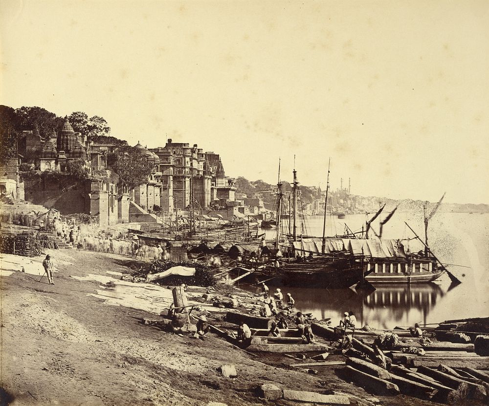 General View of the Benares from the River by Felice Beato and Henry Hering