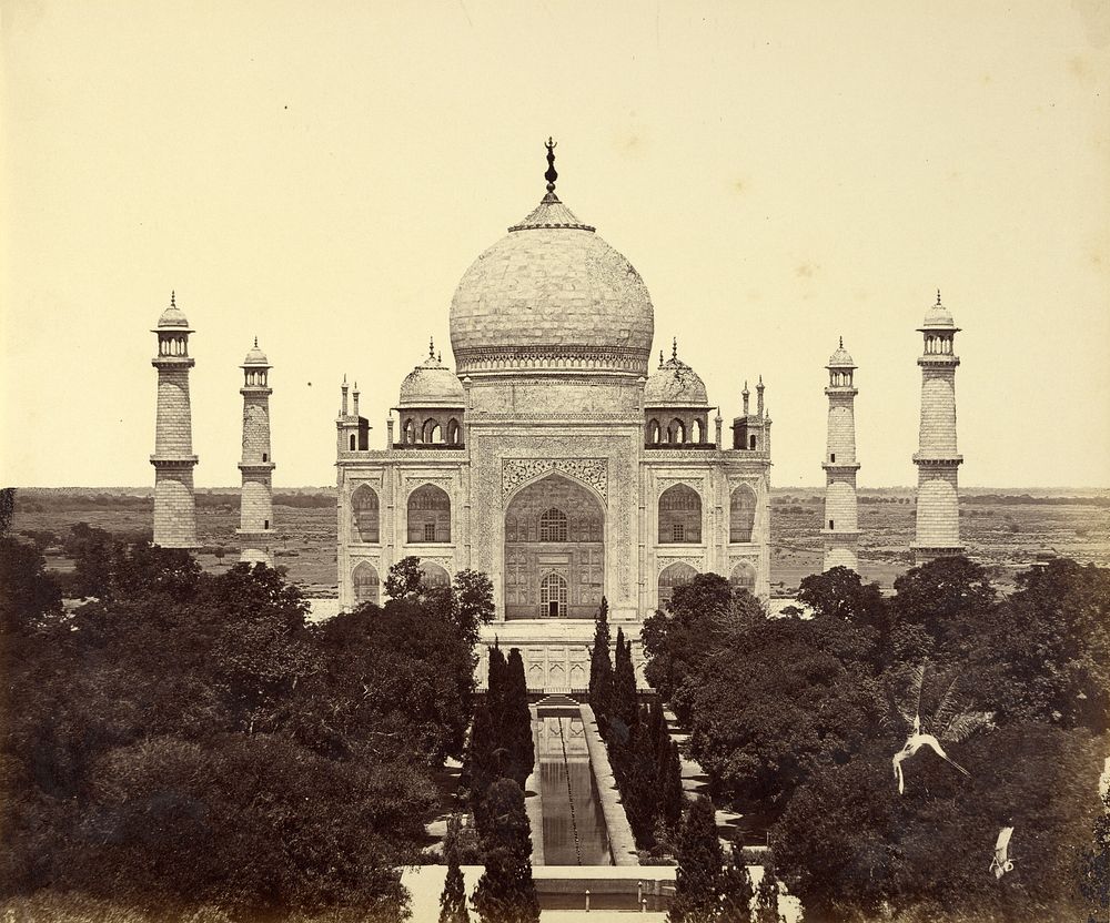 The Taj Mahal from the Entrance Gateway by Felice Beato and Henry Hering