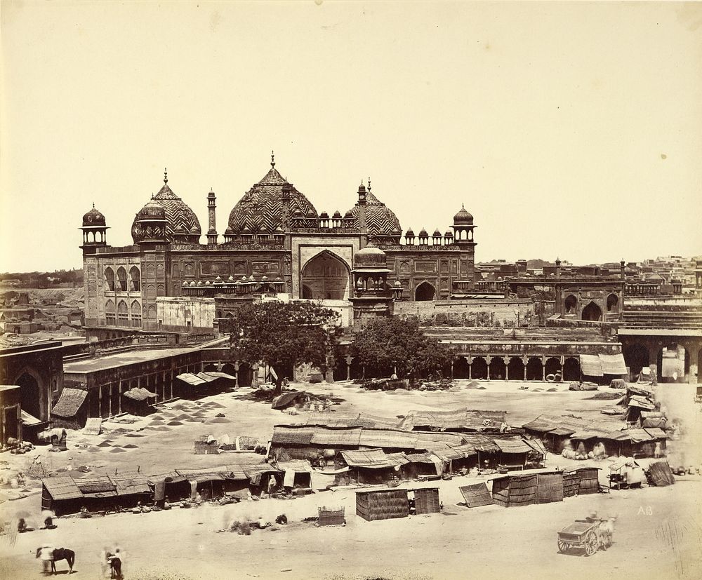 Jama Masjid, Agra by Felice Beato and Henry Hering