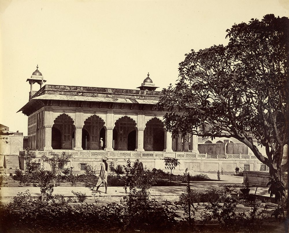 Marble Palace in the Fort, Agra by Felice Beato and Henry Hering