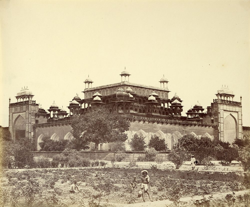 Akbar's Tomb at Secundra, near Agra by Felice Beato and Henry Hering