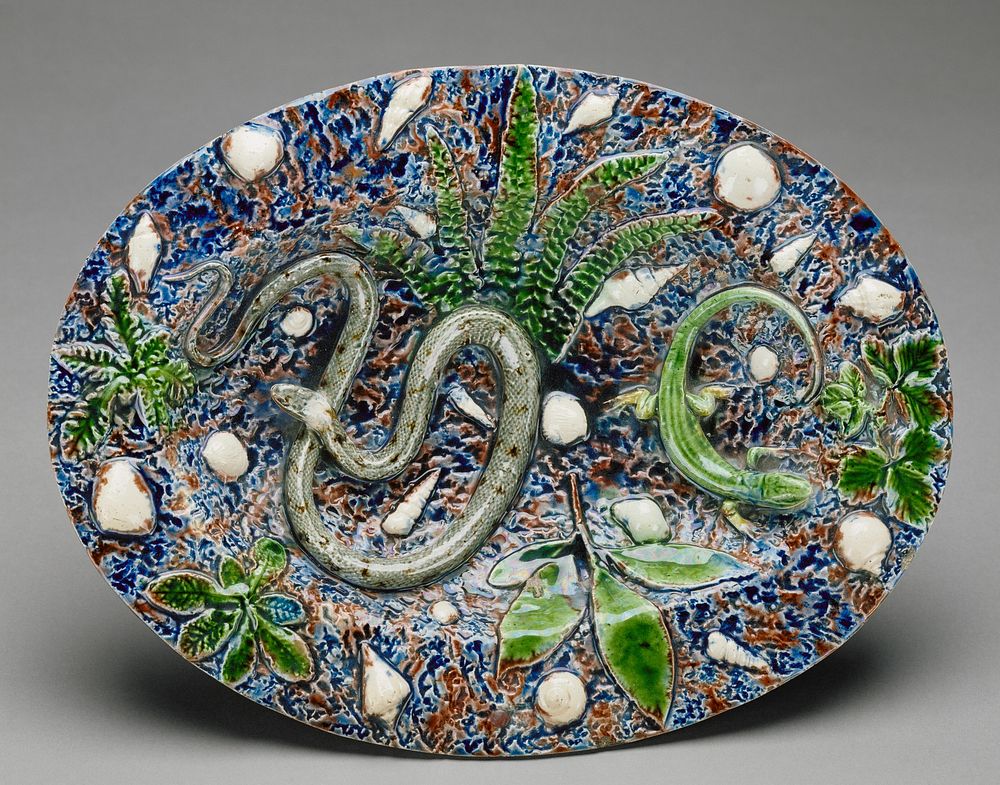 Oval Plate by Bernard Palissy