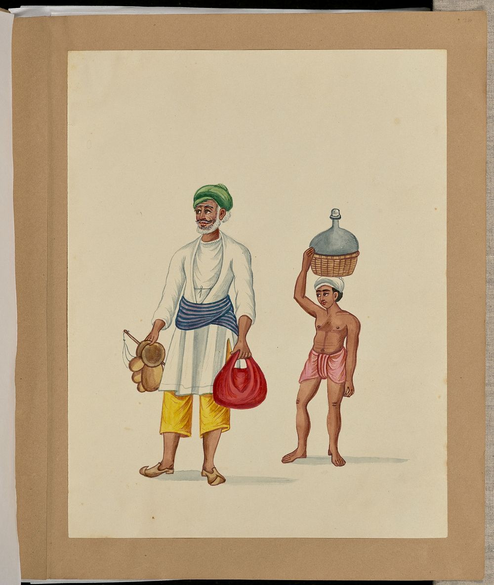 Painting of Indian porters
