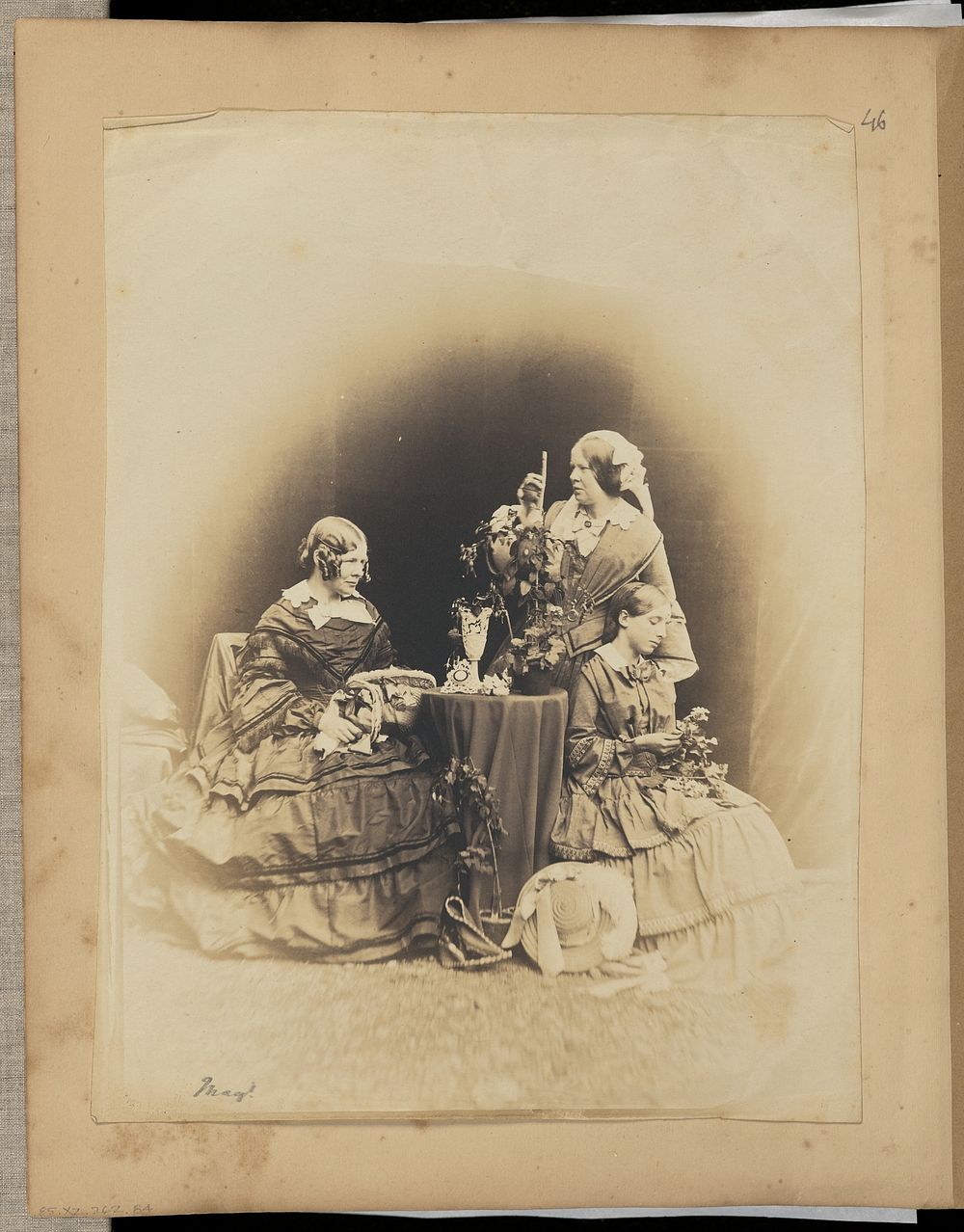 Three Women with Flowers
