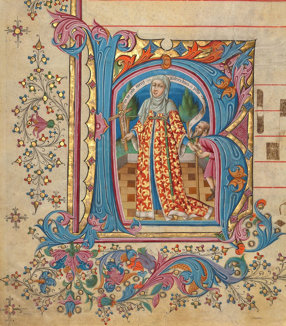 Initial K: Caritas by Master of the Cypresses Pedro de Toledo