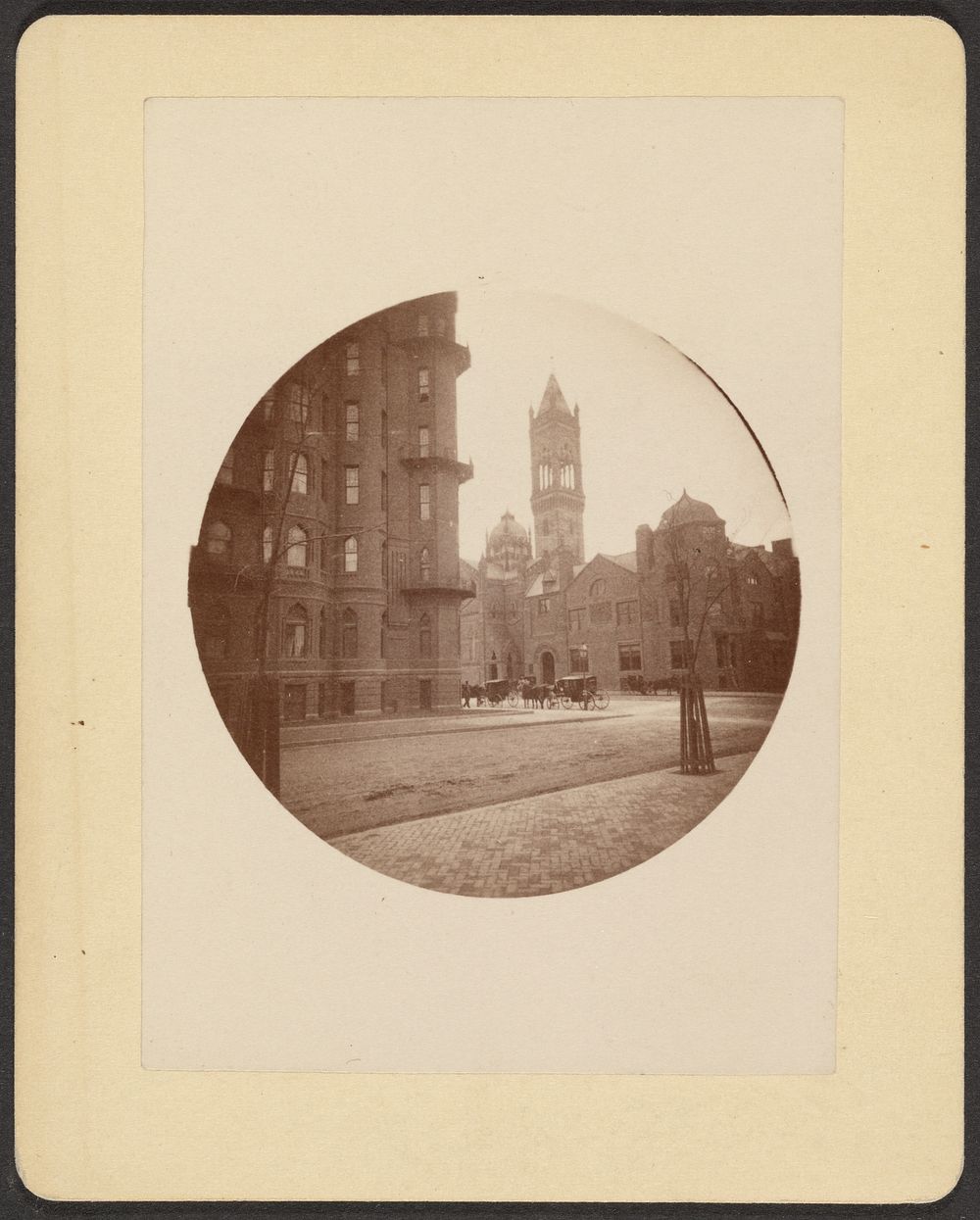 Street view with Old South Church by Josiah Johnson Hawes