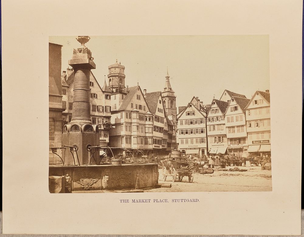 The Market Place, Stuttgard by Francis Frith