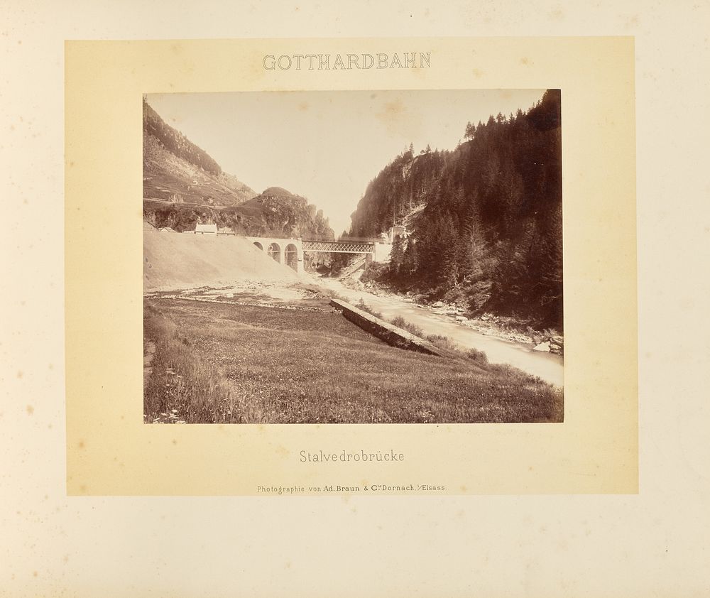 Gotthardbahn: Stalvedrobrücke by Adolphe Braun and Cie