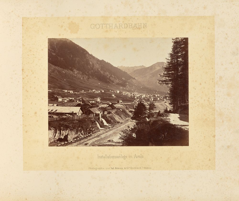 Gotthardbahn: Installationsanlage in Airolo by Adolphe Braun and Cie