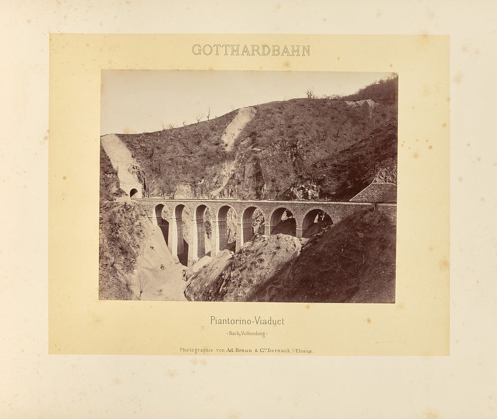 Gotthardbahn: Piantorino-Viaduct (Nach Vollendung) by Adolphe Braun and Cie