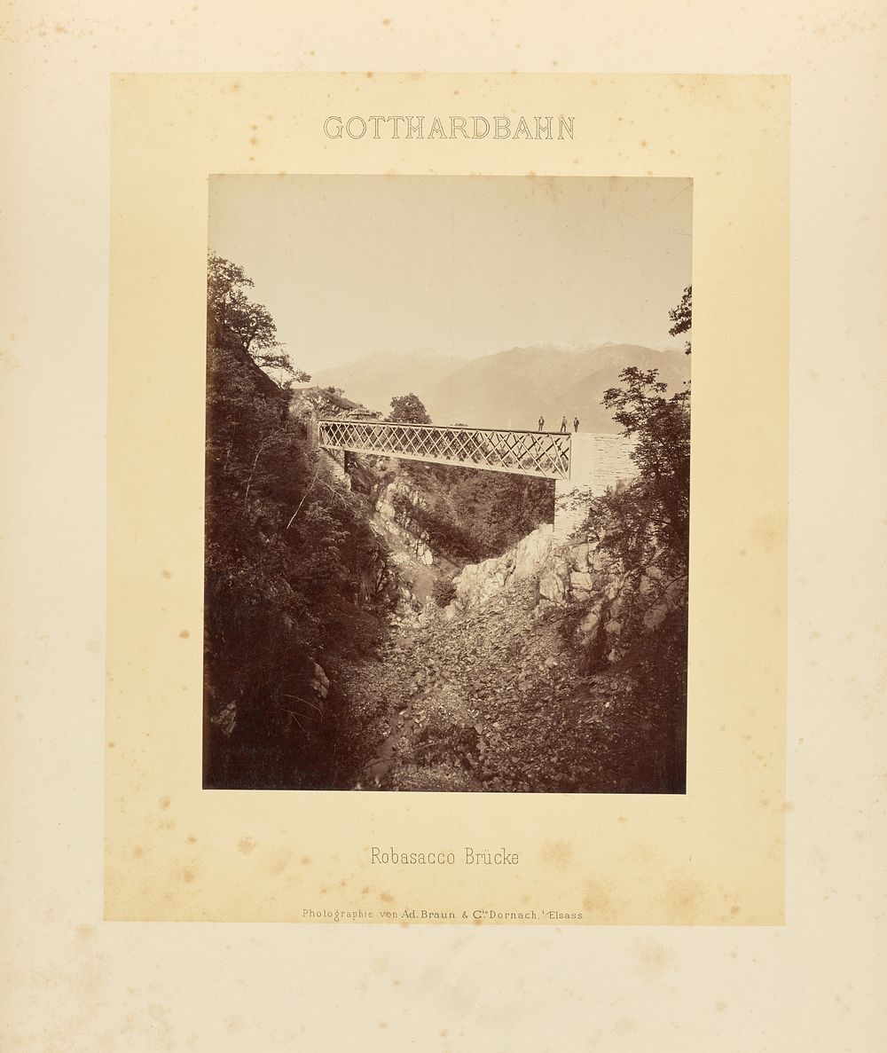 Gotthardbahn: Robasacco Brücke by Adolphe Braun and Cie