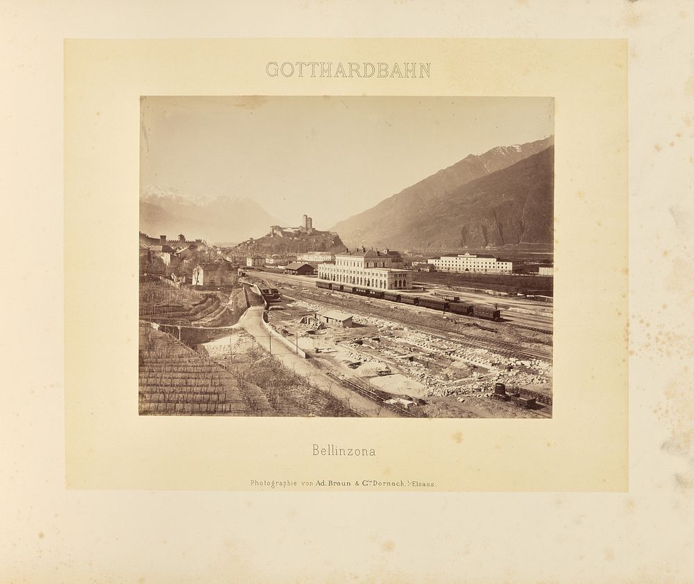 Gotthardbahn: Bellinzona by Adolphe Braun and Cie