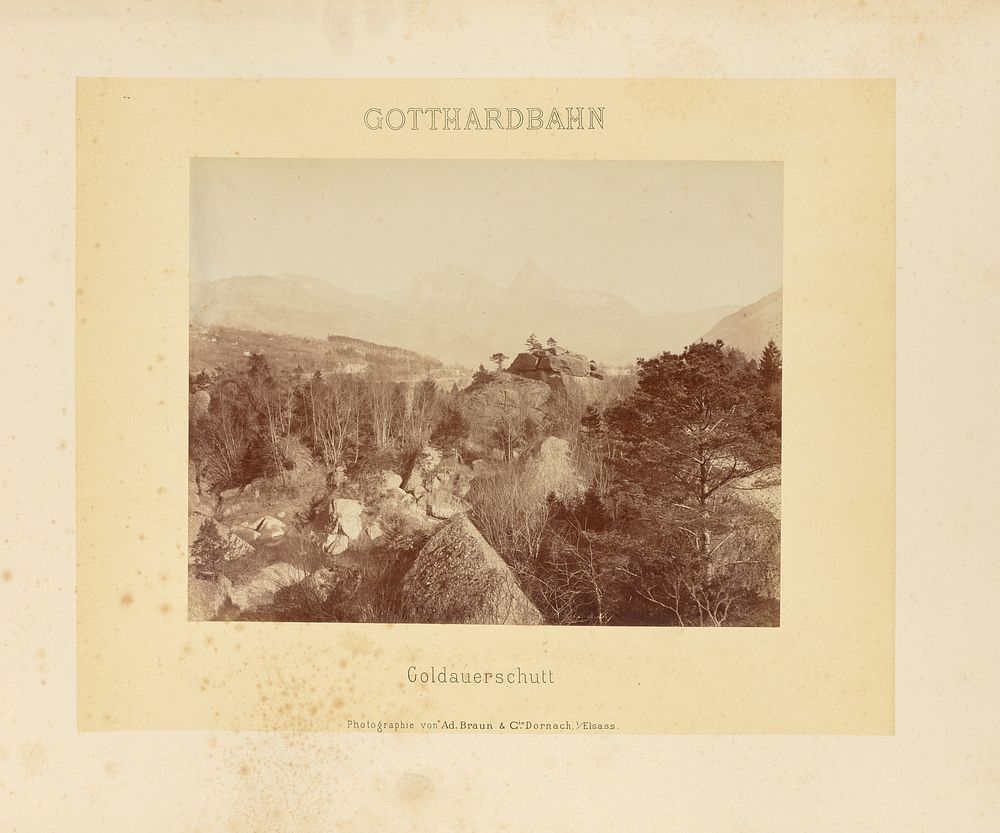 Gotthardbahn: Goldauerschutt by Adolphe Braun and Cie