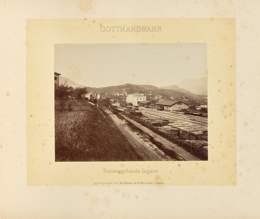 Gotthardbahn: Stationsgebäude Lugano by Adolphe Braun and Cie