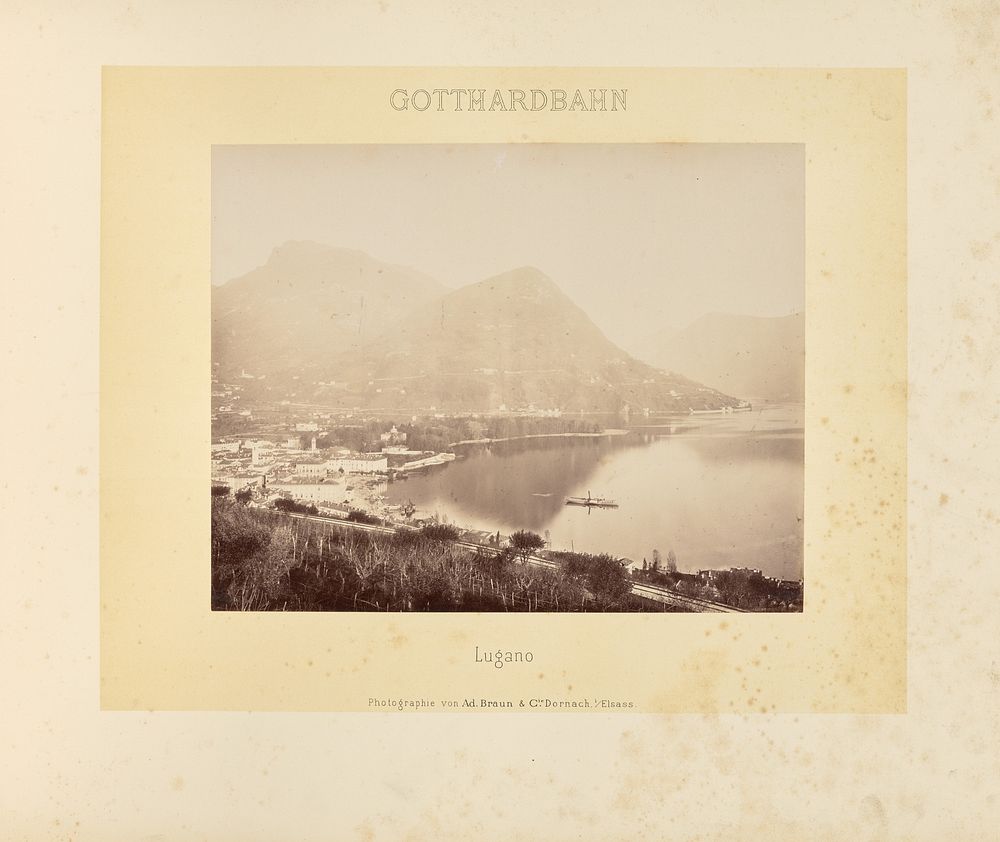 Gotthardbahn: Lugano by Adolphe Braun and Cie