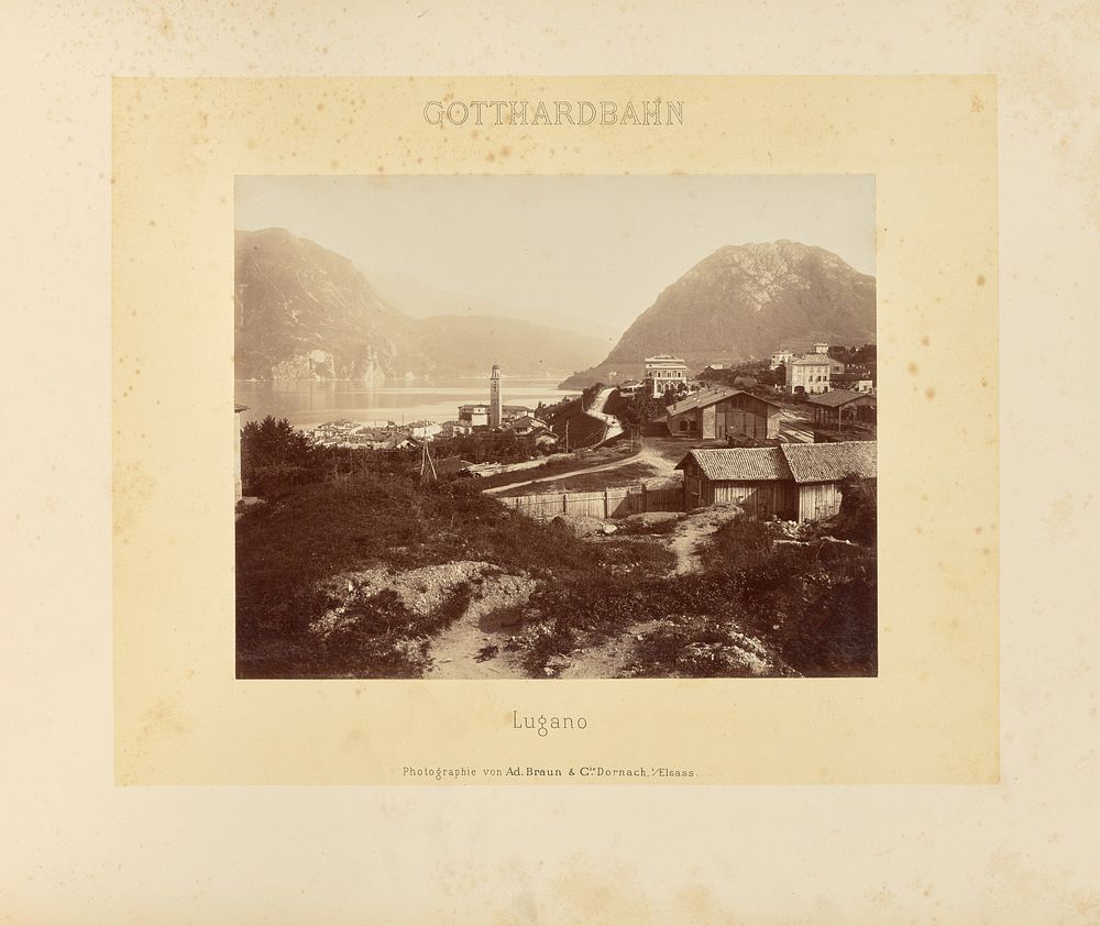 Gotthardbahn: Lugano by Adolphe Braun and Cie