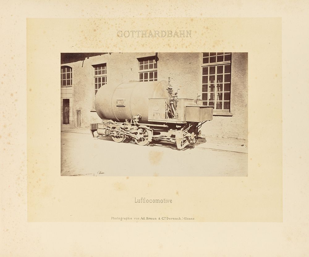 Gotthardbahn: Luftlocomotive by Adolphe Braun and Cie