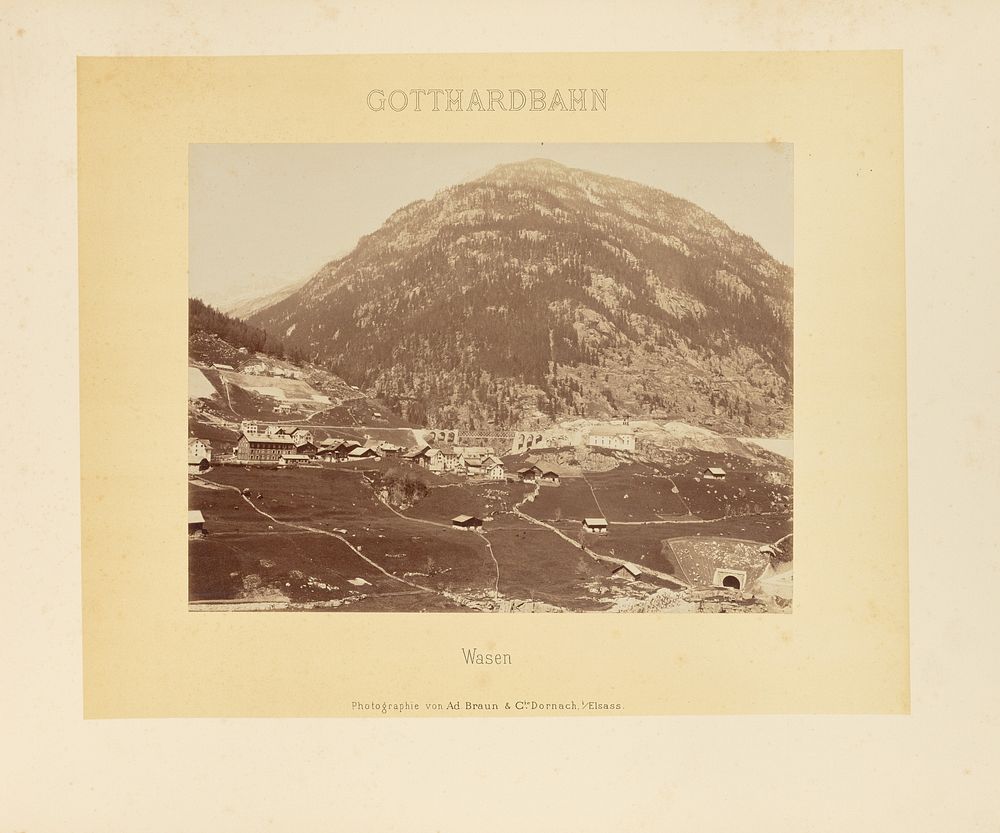 Gotthardbahn: Wasen by Adolphe Braun and Cie