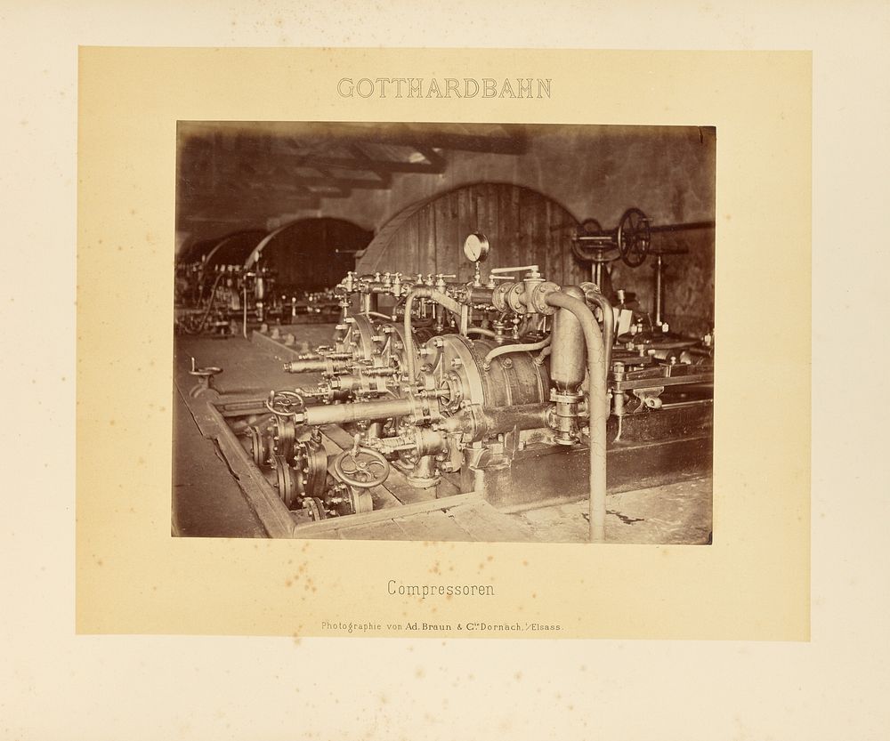 Gotthardbahn: Compressoren by Adolphe Braun and Cie