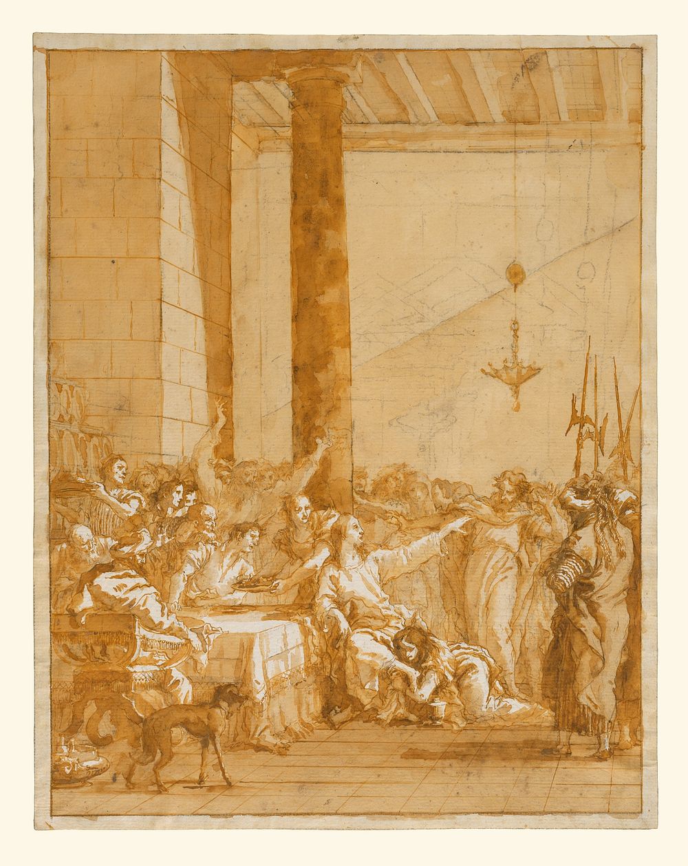 Christ at Supper with Simon the Pharisee, with the Anointment of Christ's Feet by Mary Magdalen by Giovanni Domenico Tiepolo