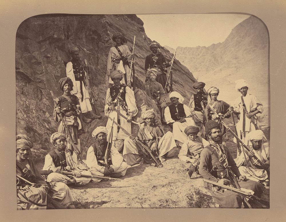 The Khan of Lalpura and followers, with Political officer by John Burke