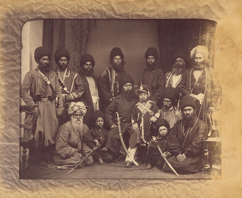 Group of the Amir Shere Ali, Prince Abdulah Jan and Sirdars by John Burke
