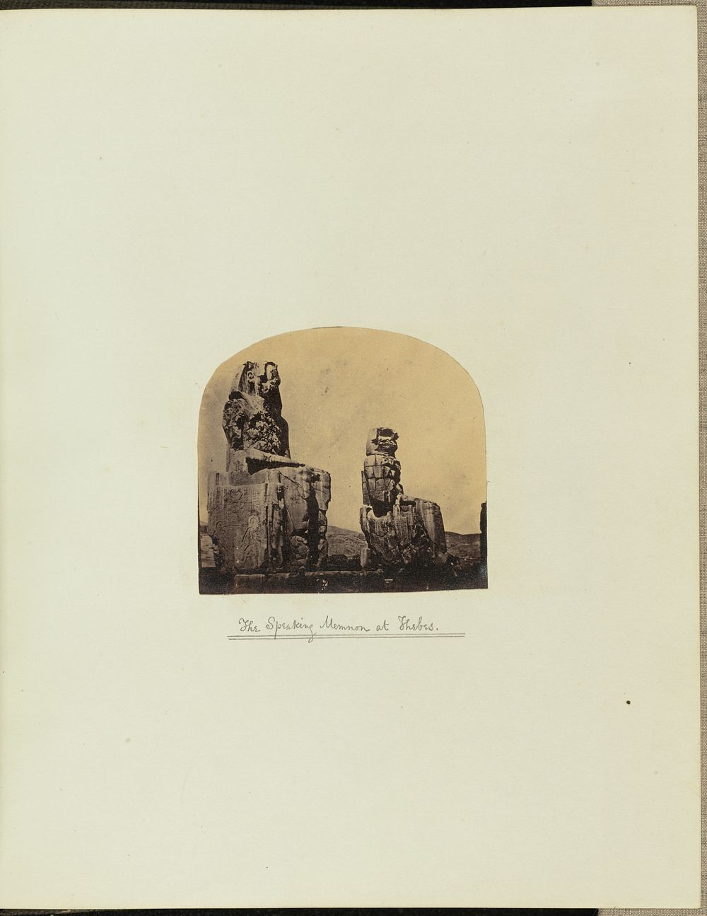 The Speaking Memnon at Thebes by Francis Frith