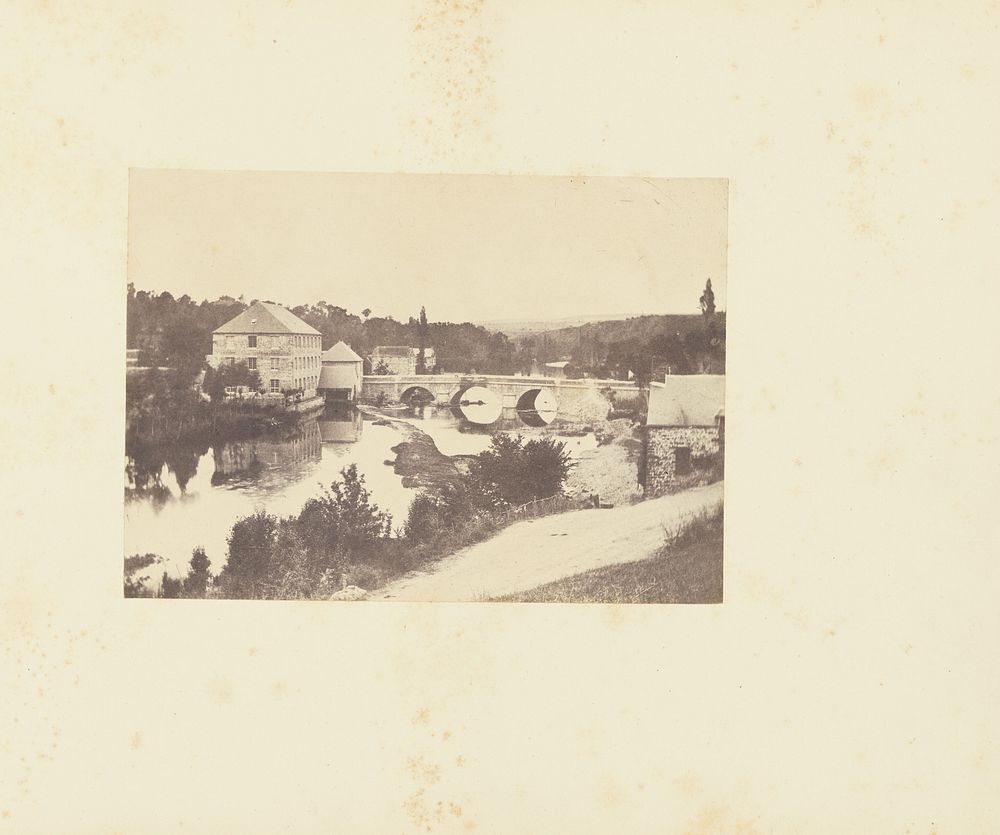 Le pont d'Ouilly, sur la rivière de l'Orne by Louis Alphonse de Brébisson