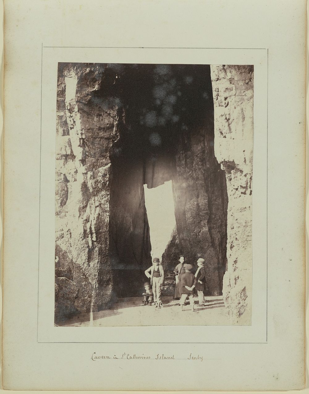Cavern in St Catherine's Island, Tenby by John Wheeley Gough Gutch