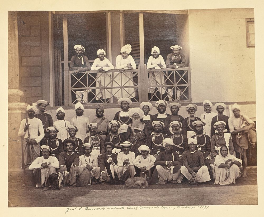 Gen. L. Barrow's Servants, Chief [Commissioner's] House, Lucknow
