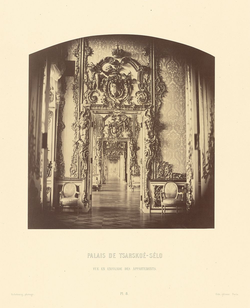 Palais de Tsarskoe-Selo, Vue en Enfilade des Appartements by Pierre Ambrose Richebourg