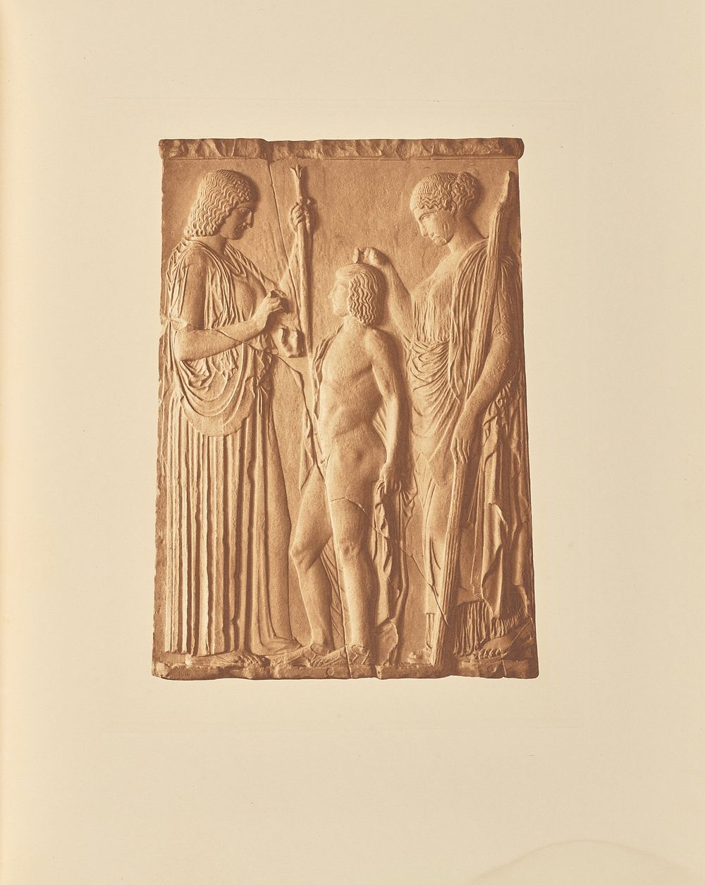 Relief d'Eleusis: Déméter, Triptolémos, Coré by Frédéric Boissonnas