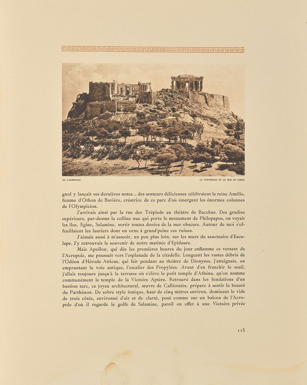 L'Acropole. Le Parthénon et le mur de Cimon by Frédéric Boissonnas