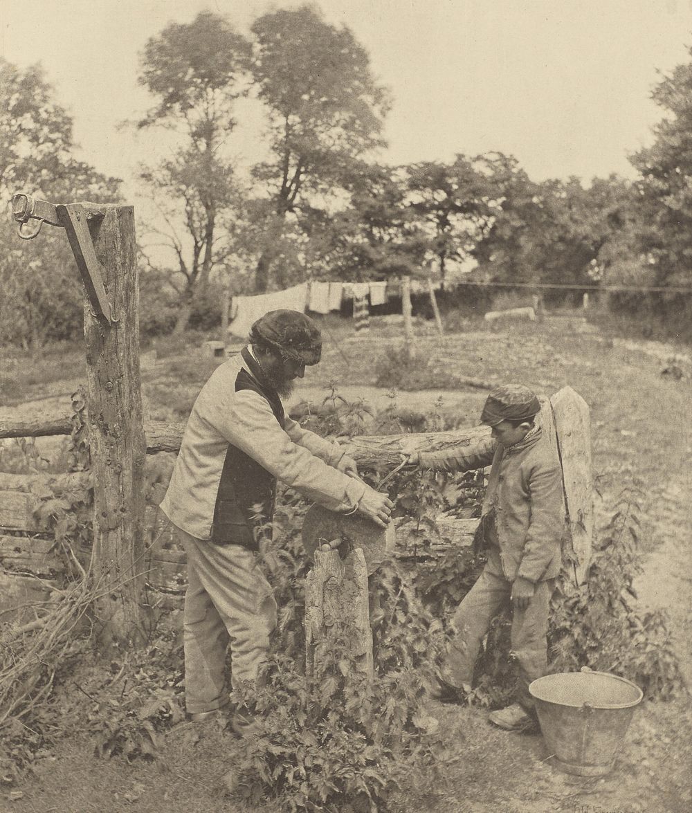 At the Grindstone - a Suffolk Farmyard by Peter Henry Emerson