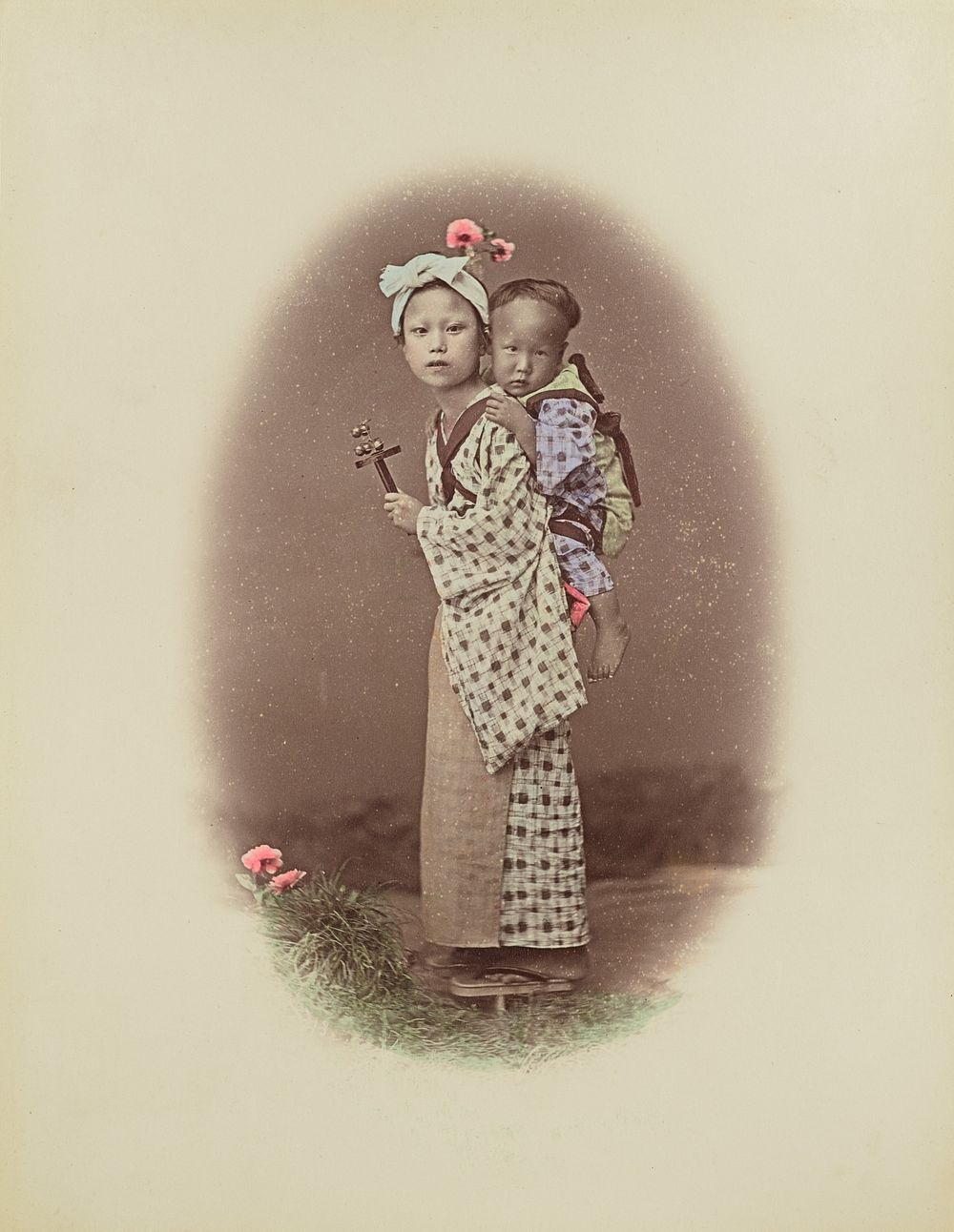 Carrying Baby by Kusakabe Kimbei